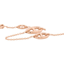 将图像加载到图库查看器中，HERMES Chaine d'Ancre Farandole Bracelet Size ST 18K Pink Gold
