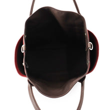 Load image into Gallery viewer, HERMES Sucked Pansage Groom Rouge H/Chocolat Toile Chevrons Canvas
