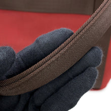 Load image into Gallery viewer, HERMES Sucked Pansage Groom Rouge H/Chocolat Toile Chevrons Canvas
