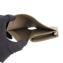 Load image into Gallery viewer, LOEWE Anagram Compact Wallet Taupe GreyC821NCWX03 3170 Pebble Grain Calf Leather
