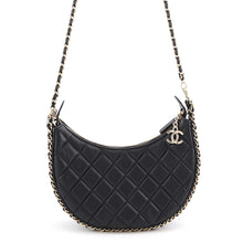 Load image into Gallery viewer, CHANEL Matelasse Small Hobo Shoulder Bag BlackAS3917 Lambskin
