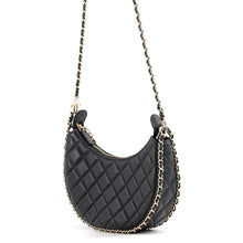 Load image into Gallery viewer, CHANEL Matelasse Small Hobo Shoulder Bag BlackAS3917 Lambskin
