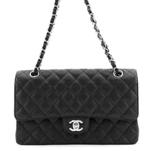 Load image into Gallery viewer, CHANEL Matelasse W Flap ChainShoulder Bag BlackA01112 Caviar Leather Size 25
