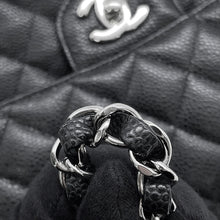 Load image into Gallery viewer, CHANEL Matelasse W Flap ChainShoulder Bag BlackA01112 Caviar Leather Size 25
