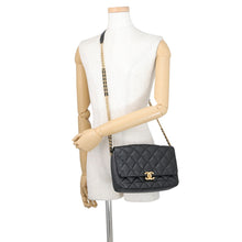 Load image into Gallery viewer, CHANEL Matelasse Melody Flap Chain Shoulder Bag BlackAS3165 Caviar Leather

