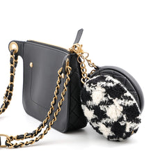 Load image into Gallery viewer, CHANEL CC Logo Matelasse Waist Bag Black Leather Tweed
