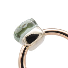 将图像加载到图库查看器中，Pomellato Nude Classic Ring Size Classic/57/#17 GreenQuartzPAA1100-O6000-000PA K18PG K18WG
