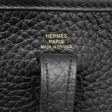 将图像加载到图库查看器中，HERMES Evelyne Long Black Taurillon Clemence Size TPM

