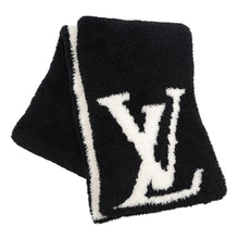Load image into Gallery viewer, LOUIS VUITTON Scarf/Comfy Size S Black/WhiteM79399 Wool90% Nylon7% Polyurethane3%

