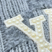 Load image into Gallery viewer, LOUIS VUITTON Beanie Damouflage Pearl Blow Size S Gray/WhiteM7874A Wool88% Nylon12%
