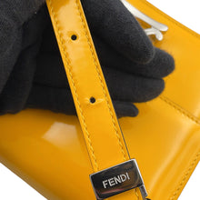 Load image into Gallery viewer, FENDI Calligraphy Shoulder Bag Yellow8BT317 Patent Leather
