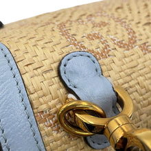 Load image into Gallery viewer, GUCCI GUCCI Bamboo 1947 2WAY Shoulder Bag Natural/Blue675797 UWBJT 8722 GGRaffia Leather Size Small
