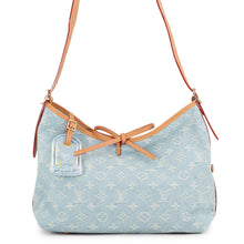 将图像加载到图库查看器中，LOUIS VUITTON Carryall NM Sky BlueDenimM11462 Monogram Denim Size PM
