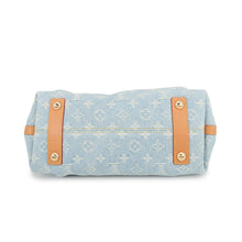 将图像加载到图库查看器中，LOUIS VUITTON Carryall NM Sky BlueDenimM11462 Monogram Denim Size PM
