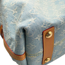 将图像加载到图库查看器中，LOUIS VUITTON Carryall NM Sky BlueDenimM11462 Monogram Denim Size PM
