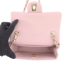Load image into Gallery viewer, CHANEL Mini Matelasse Single Flap ChainShoulder Bag PinkA69900 Tweed Size 20
