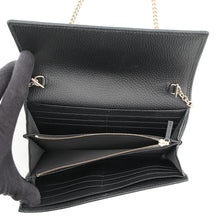 Load image into Gallery viewer, GUCCI Jackie 1961 Chain Wallet Black652681 AABXM 1000 Leather
