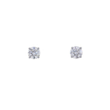 将图像加载到图库查看器中，TIFFANY&amp;Co. Solitaire Diamond Stud Earrings Pt950
