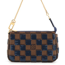 Load image into Gallery viewer, LOUIS VUITTON Mini Pochette Accessoires BlueN63175 Damier Paillette Sequins

