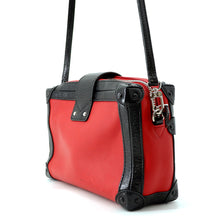 将图像加载到图库查看器中，LOUIS VUITTON Petite Mal Souple Soft Red/Noir Leather Size MM
