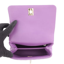 Load image into Gallery viewer, CHANEL Coco Handle 2WAY Handbag PurpleAS2215 Caviar Leather Size XXS
