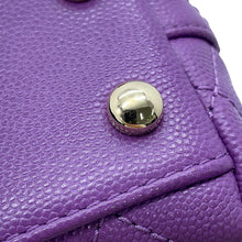 Load image into Gallery viewer, CHANEL Coco Handle 2WAY Handbag PurpleAS2215 Caviar Leather Size XXS
