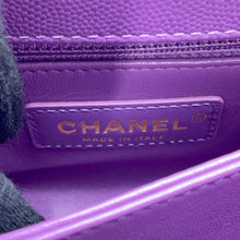 Load image into Gallery viewer, CHANEL Coco Handle 2WAY Handbag PurpleAS2215 Caviar Leather Size XXS
