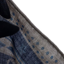 Load image into Gallery viewer, HERMES Carre Cheval Punk Bandana Size 65 Gray/Blue Cashmere70% Silk30%
