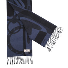 Load image into Gallery viewer, HERMES Scarf Ready Steady Go Navy Cashmere100%

