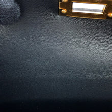 将图像加载到图库查看器中，HERMES Mini Kelly 2 Black Epsom
