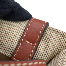 将图像加载到图库查看器中，Chloe Woody Tote Bag Beige/BrownCHC22AS397I2690U Canvas Calf Leather Size Small
