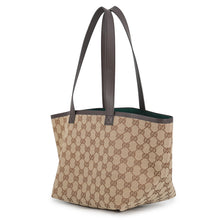 将图像加载到图库查看器中，GUCCI GG Canvas Tote Bag Beige/Green/Red788211 GG Canvas Leather
