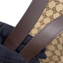 将图像加载到图库查看器中，GUCCI GG Canvas Tote Bag Beige/Green/Red788211 GG Canvas Leather
