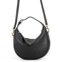 将图像加载到图库查看器中，CELINE Teen Loulou 2-way Handbag Black Leather
