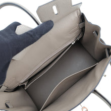 Load image into Gallery viewer, HERMES Birkin Gris Asphalt Taurillon Novillo Size 25

