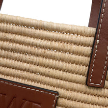 将图像加载到图库查看器中，LOEWE square basket bag Natural/TanA223099402 Raffia Leather Size Small
