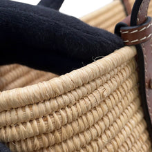将图像加载到图库查看器中，LOEWE square basket bag Natural/TanA223099402 Raffia Leather Size Small
