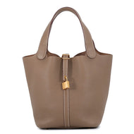 HERMES Picotin Lock Etoupe Taurillon Clemence Size MM