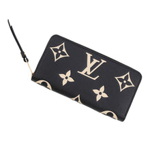 Load image into Gallery viewer, LOUIS VUITTON Zippy Wallet BlackBeigeM80481 Bicolor Monogram Empreinte Leather
