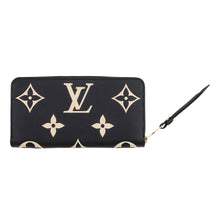 Load image into Gallery viewer, LOUIS VUITTON Zippy Wallet BlackBeigeM80481 Bicolor Monogram Empreinte Leather
