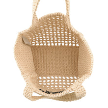 将图像加载到图库查看器中，PRADA Crochet Logo Raffia Tote Natural/Black1BG444_2A2T_F0018 StrawWicker Size Small
