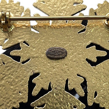 Load image into Gallery viewer, CHANEL CC Logo Snowflake Brooch Gold Metal
