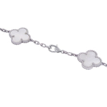 Load image into Gallery viewer, Van Cleef &amp; Arpels Vintage Alhambra Necklace 10 MotifsVCARF48500 18K White Gold
