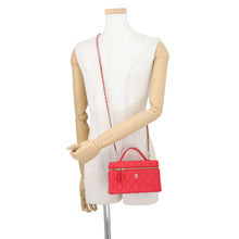 将图像加载到图库查看器中，CHANEL Matelasse Vanity Chain Shoulder Bag RedAP4385 Caviar Leather
