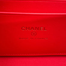 将图像加载到图库查看器中，CHANEL Matelasse Vanity Chain Shoulder Bag RedAP4385 Caviar Leather
