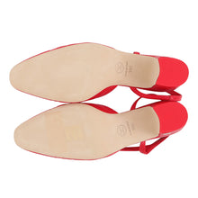 Load image into Gallery viewer, CHANEL Slingback Pumps RedG39220 Lambskin Size 38C
