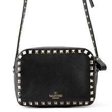 Load image into Gallery viewer, Valentino Garavani RockStudded Shoulder Bag Black Leather Studded Size Small
