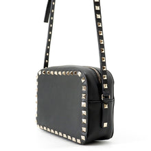 Load image into Gallery viewer, Valentino Garavani RockStudded Shoulder Bag Black Leather Studded Size Small
