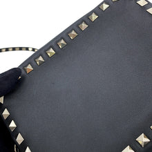 Load image into Gallery viewer, Valentino Garavani RockStudded Shoulder Bag Black Leather Studded Size Small
