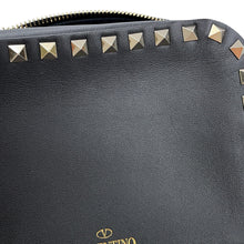 Load image into Gallery viewer, Valentino Garavani RockStudded Shoulder Bag Black Leather Studded Size Small
